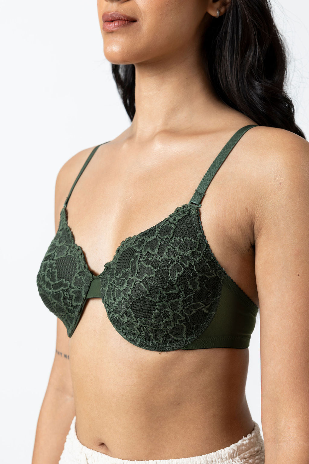 Bloom Bra and Brief Set, Olive