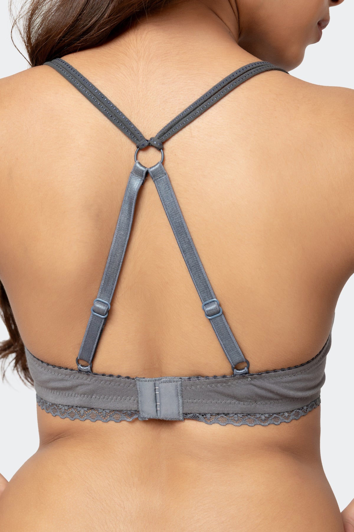 Iris Bra and Brief Set, Dark Slate