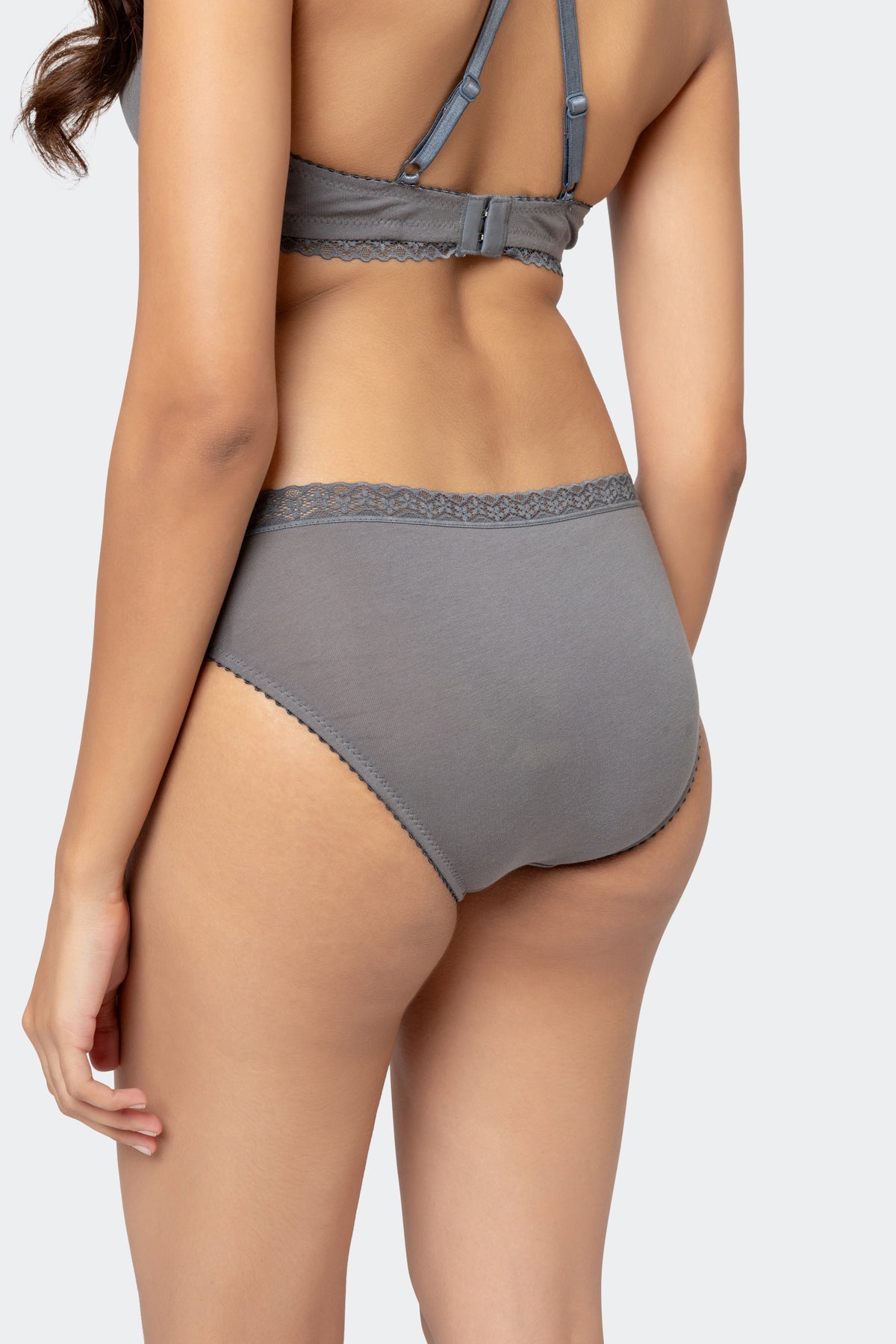 Iris Bra and Brief Set, Dark Slate