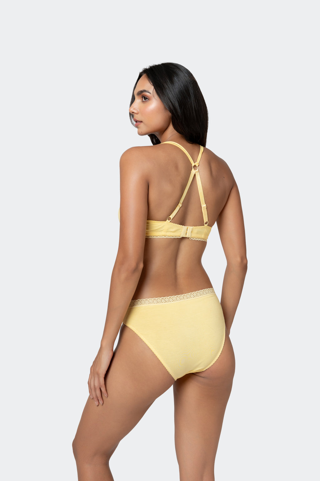 Iris Bra and Brief Set, Butter yellow